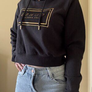 cropped black Guess hoodie